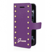 Guess iPhone 5/5S Studded Booklet - Lila