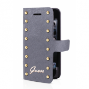 Guess iPhone 5/5S Studded Booklet - Silver