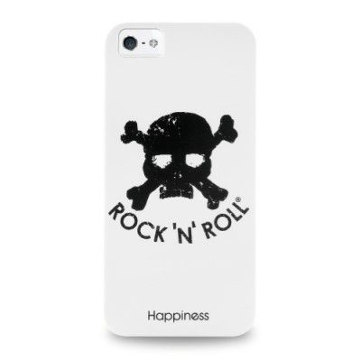 Happiness Cover iPhone 5 Rock 'N' Roll Wh. Black-Skull