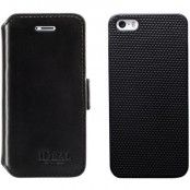 iDeal Magnet Wallet, plånboksfodral i konstläder för iPhone 5/5s, svart