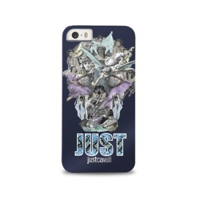 Just Cavalli Soft Cover iPhone 5/5S Nouveau Skull Blue