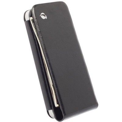 Krusell Kalmar Äkta Läder Plånboksfodral iPhone 5/5S/5C - Svart