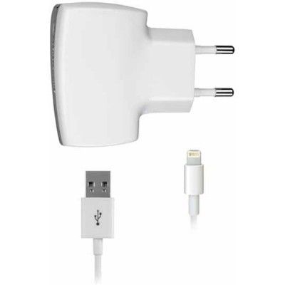 CellularLine Travel Charger, laddare 110-240V, USB-lightning, 1m, vit