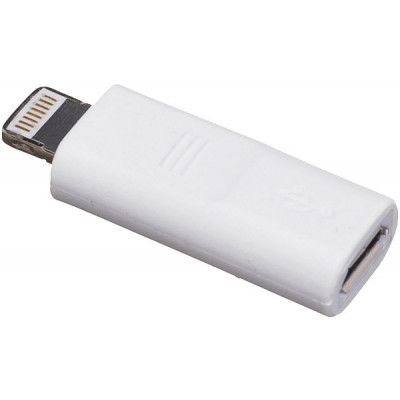 Lightning till microUSB adapter till iPhone 5, iPad mini (Vit)
