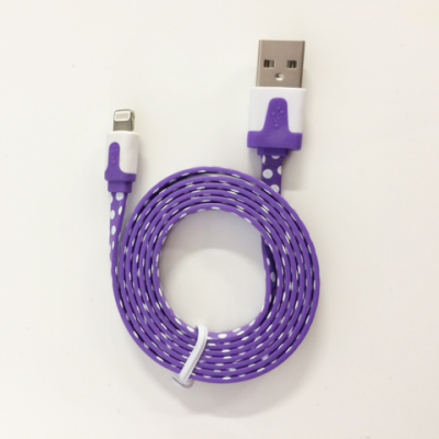 Lightning till USB kabel-lilaprickig