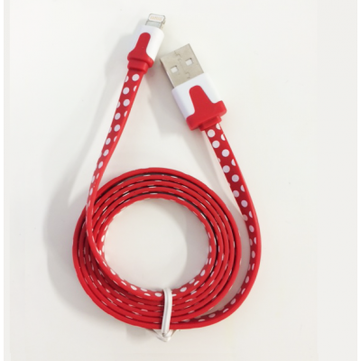 Lightning till USB kabel-Rödprickig