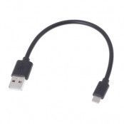 SiGN USB kabel med Lightning kontakt 5V, 2.1A 25 cm - Svart