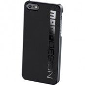 MOMO design, hårdplastskal - Apple iPhone 5/5S/SE, svart logga, svart