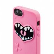 SwitchEasy Monsters Silikonskal till iPhone 5S/5 (Rosa) + Skärmskydd