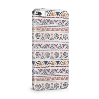 Skal till Apple iPhone SE/5S/5 - Mönster - Vit/Lila