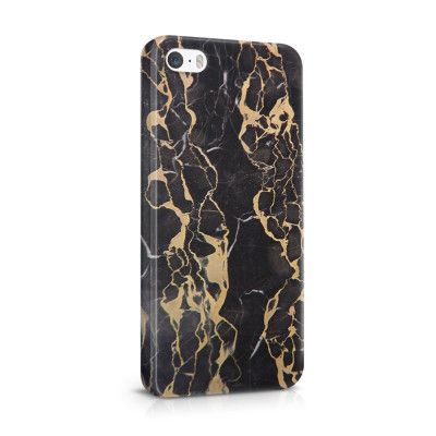 Skal till Apple iPhone SE/5S/5 - Marble - Svart
