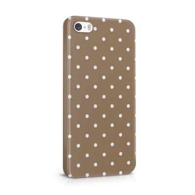 Skal till Apple iPhone SE/5S/5 - Polka - Brun