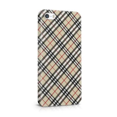 Skal till Apple iPhone SE/5S/5 - Rutig diagonal - Beige