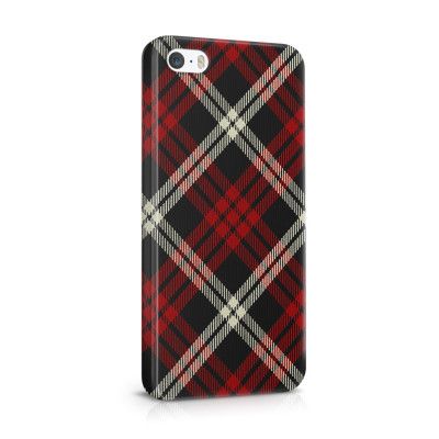 Skal till Apple iPhone SE/5S/5 - Rutig - Röd