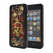 3D Baksideskal till Apple iPhone 5/5S/SE (Smoking Skull)
