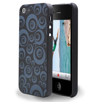 Baksidesskal till Apple iPhone 5/5S/SE Cirklar (Grå)