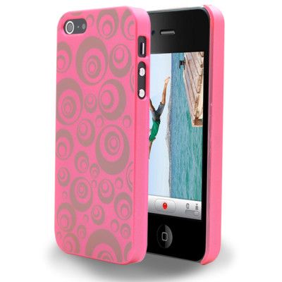 Baksidesskal till Apple iPhone 5/5S/SE Cirklar (Rosa)