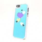Baksidesskal till Apple iPhone 5/5S/SE Hjärta (Blå)