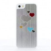 Baksidesskal till Apple iPhone 5/5S/SE Hjärta (Grå)