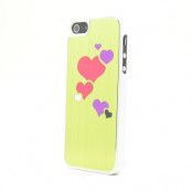Baksidesskal till Apple iPhone 5/5S/SE Hjärta (Grön)