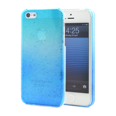 Baksidesskal till Apple iPhone 5/5S/SE Regndroppar (Blå)