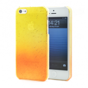Baksidesskal till Apple iPhone 5/5S/SE Regndroppar (Gul/Orange)