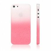 Baksidesskal till Apple iPhone 5/5S/SE Regndroppar (Vit/Rosa)