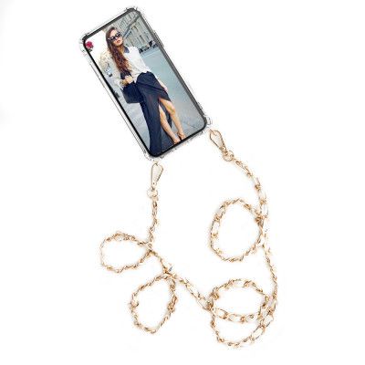 Boom iPhone 5/5S/SE skal med mobilhalsband- Chain White