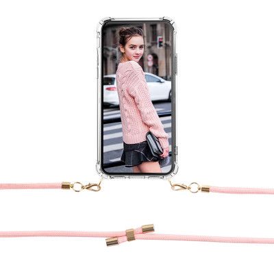 Boom iPhone 5/5S/SE skal med mobilhalsband- Rope Pink