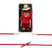 Boom iPhone 5/5S/SE skal med mobilhalsband- Rope Red