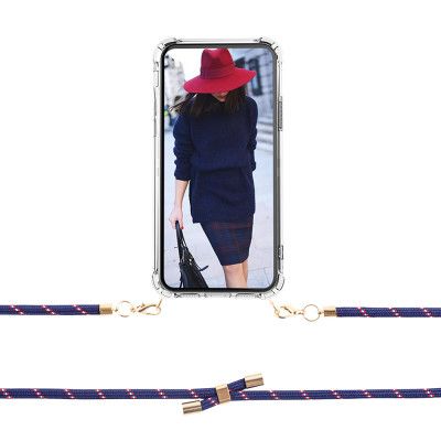 Boom iPhone 5/5S/SE skal med mobilhalsband- Rope RedBlue