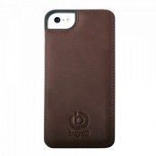 BUGATTI ClipOnCover Leather till iPhone 5S/5 - Brun