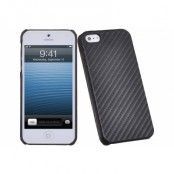 Carbon fiber Baksideskal till iPhone 5S/5 (Svart)