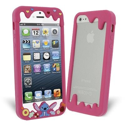 Cartoon Crazy Silikon Bumper skal till Apple iPhone 5/5S/SE (Rosa)