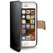 Celly Wallet Case (iPhone 5/5S/SE) - Svart