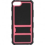 EPZI hårdplastskal med stöttålig ram för iPhone 5/5S/SE, stödfunktion, svart/ros