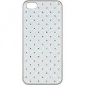 EPZI skal för iPhone 5, diamantinlägg, vit/silver