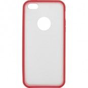 EPZI transparent skal till iPhone 5/5S med färgad kant, röd