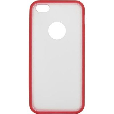 EPZI transparent skal till iPhone 5/5S med färgad kant, röd