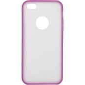 EPZI transparent skal till iPhone 5/5S med färgad kant, rosa