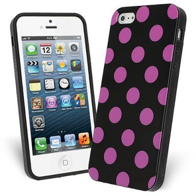 FlexiCase Skal till Apple iPhone 5/5S/SE - Polkadots