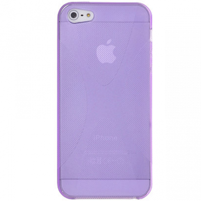 FlexiCase Skal till Apple iPhone 5/5S/SE - X-line (Lila)