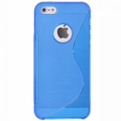 FlexiCase Skal till Apple iPhone 5/5S/SE - S-line (Blå)