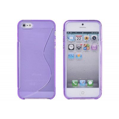FlexiCase Skal till Apple iPhone 5/5S/SE - S-Line (Lila)