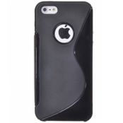 FlexiCase Skal till Apple iPhone 5/5S/SE - S-line (Svart)