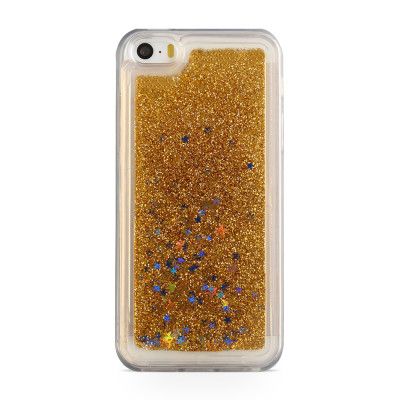 Glitter Skal till Apple iPhone 5/5S/SE - Guld