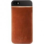 iDeal Smart Case, plastskal för iPhone 5/5S, 3 kortplatser, svart/brun