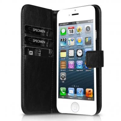 ITSKINS Bookcase Plånboksväska till iPhone 5/5S/5SE - Svart