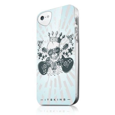 ITSkins Phantom FlexiCase Skal till Apple iPhone 5/5S/SE - Rockande Döskalle + S