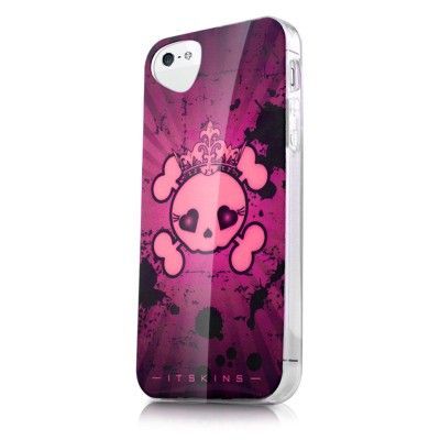 ITSkins Phantom Skal till Apple iPhone 5/5S/SE - Döskalle Lila + Skärmskydd